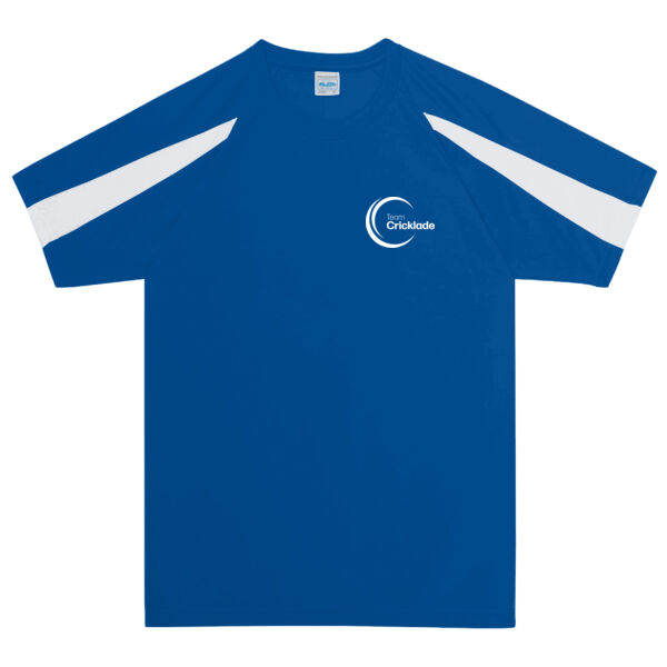 Printed - Cricklade Badminton Club - AWDis Cool Contrast Wicking T-Shirt Thumbnail