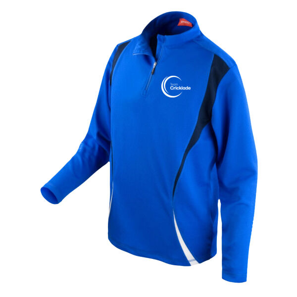 Printed - Cricklade Badminton Club - Spiro Unisex Zip Neck Trial Training Top Thumbnail